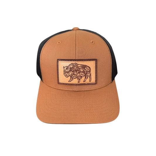 Camel/Black Snapback Hat