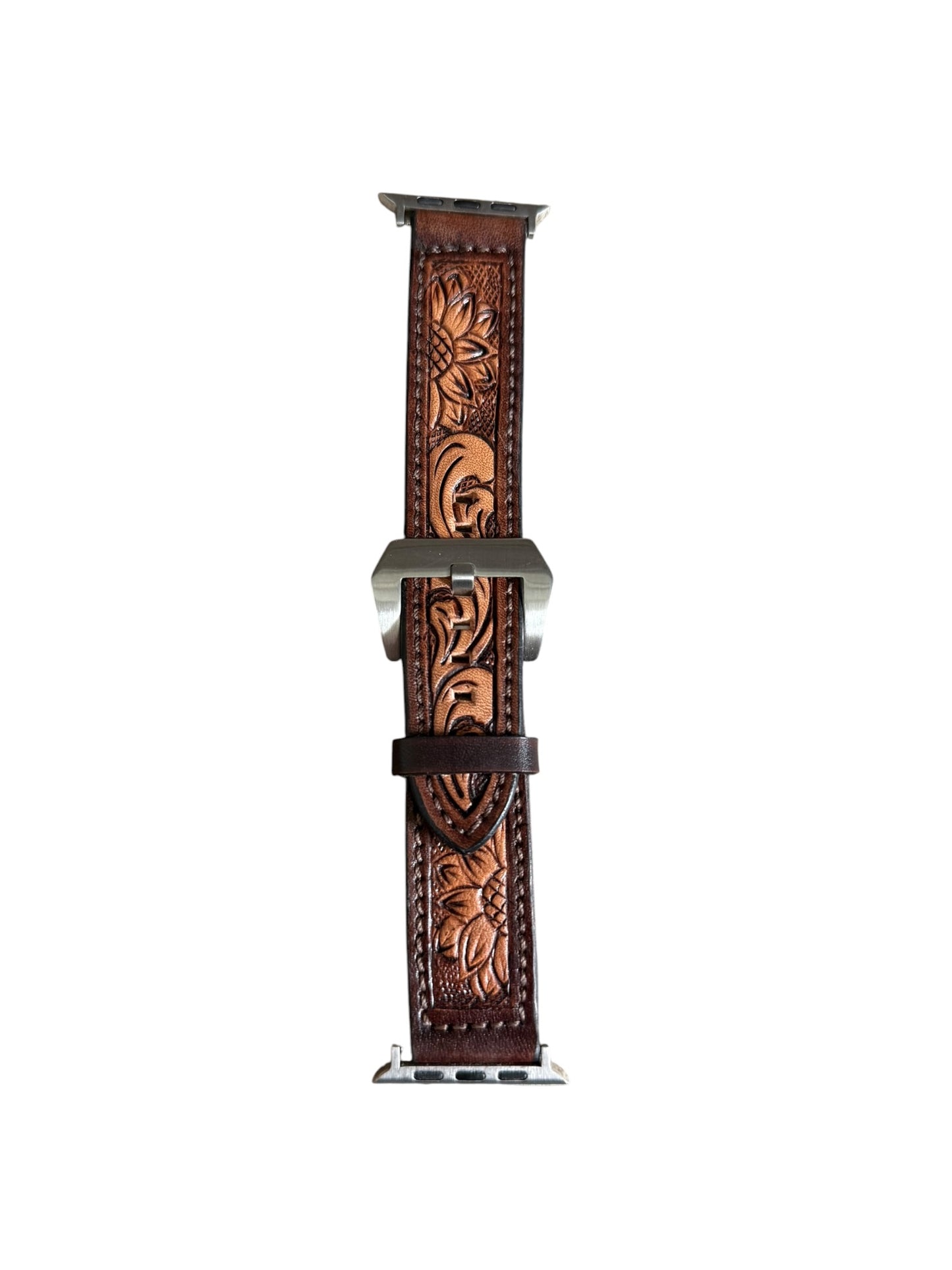 Tooled Floral Apple Watch Band