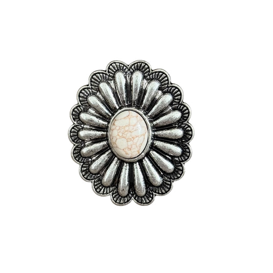 Natural Concho Cuff Ring