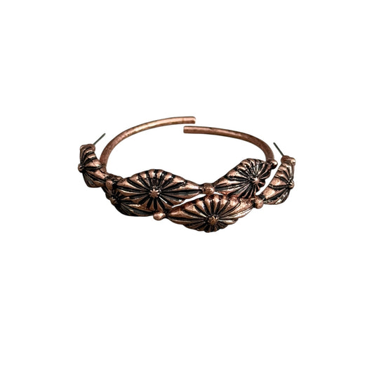 Copper Concho Large Hoop Earrings