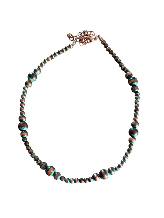 Patina Copper Navajo Pearl Choker