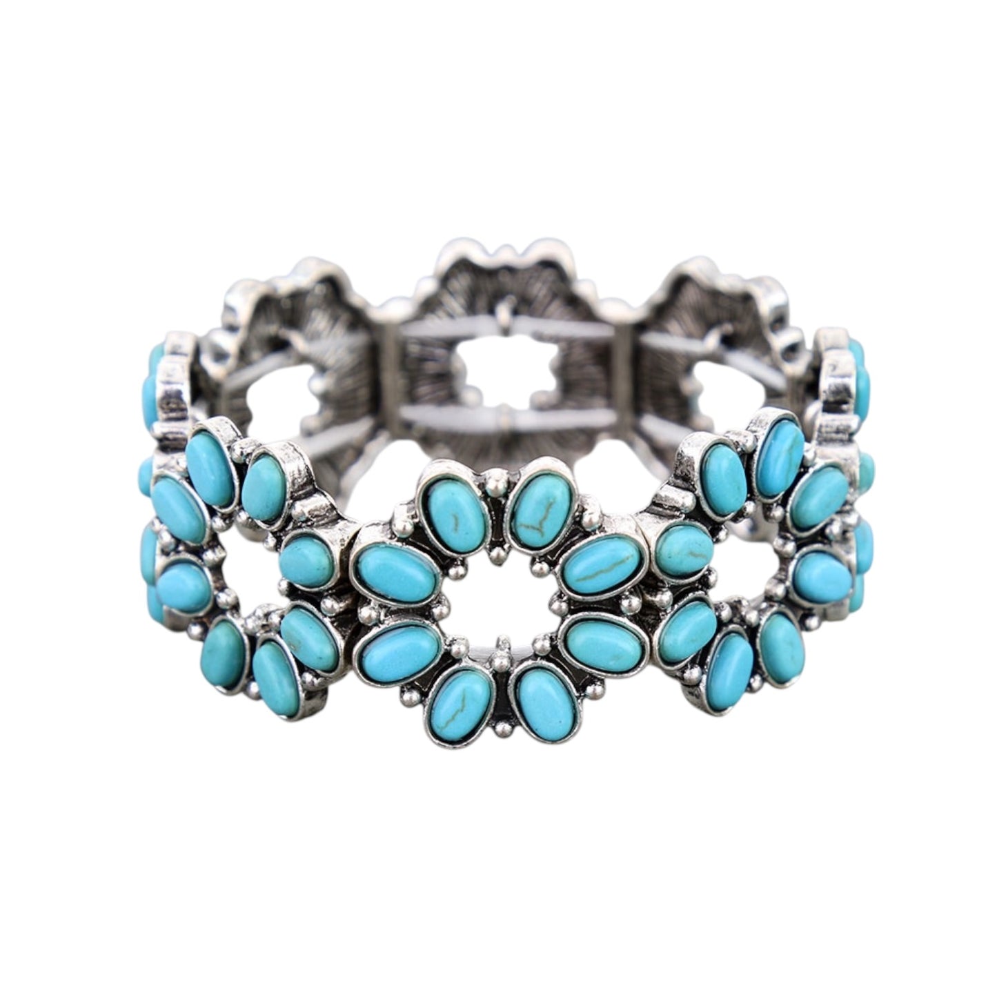 Turquoise Circle Stretch Bracelet