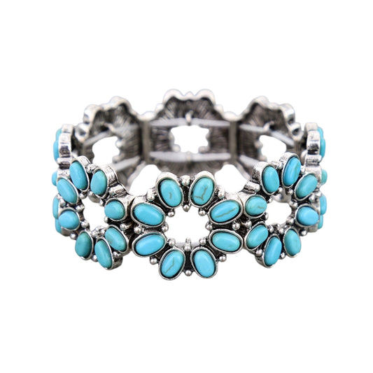 Turquoise Circle Stretch Bracelet