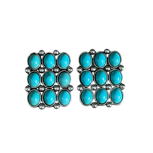 Turquoise Rectangle Earrings