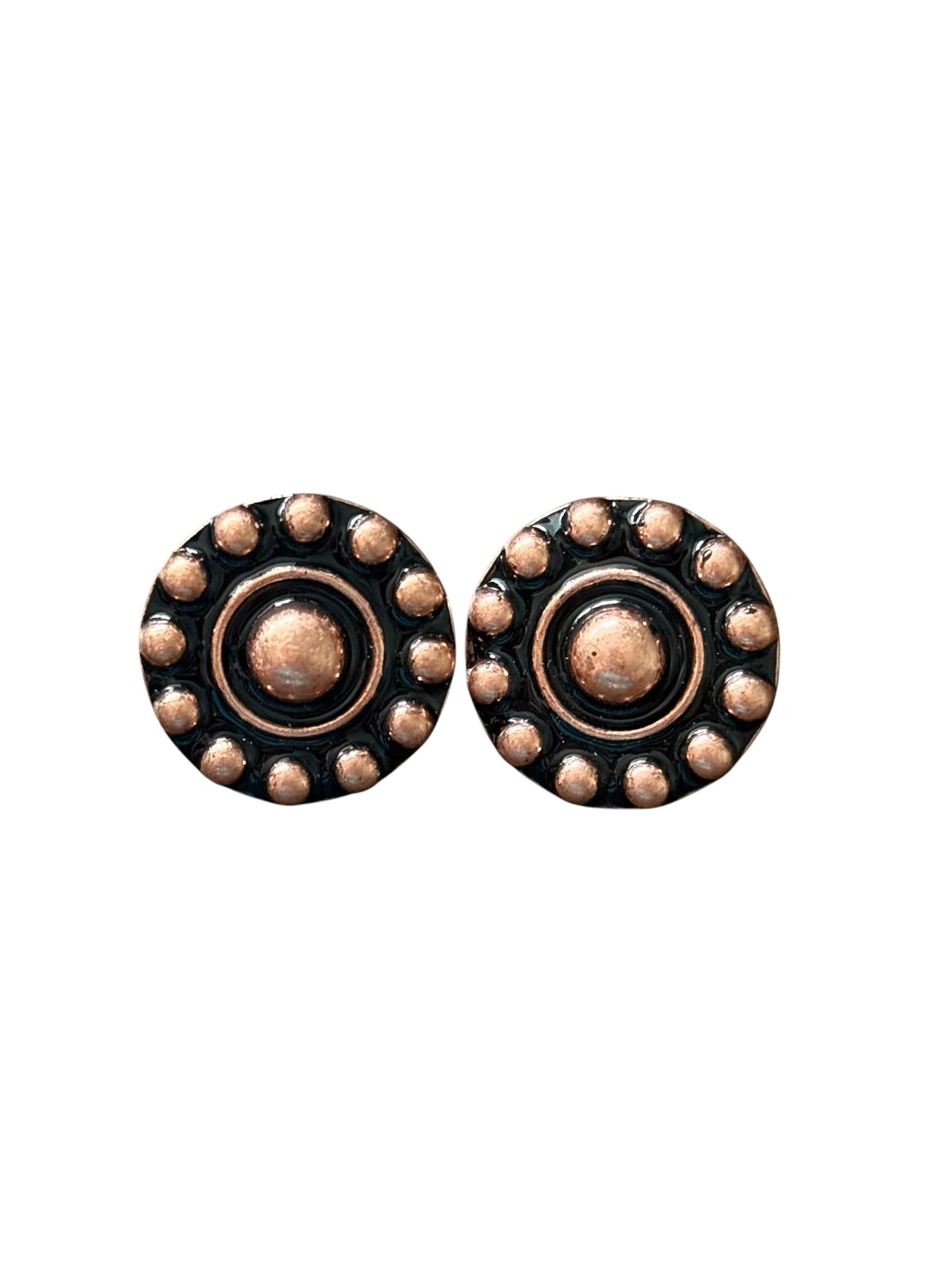 Copper Bubble Cluster Earrings
