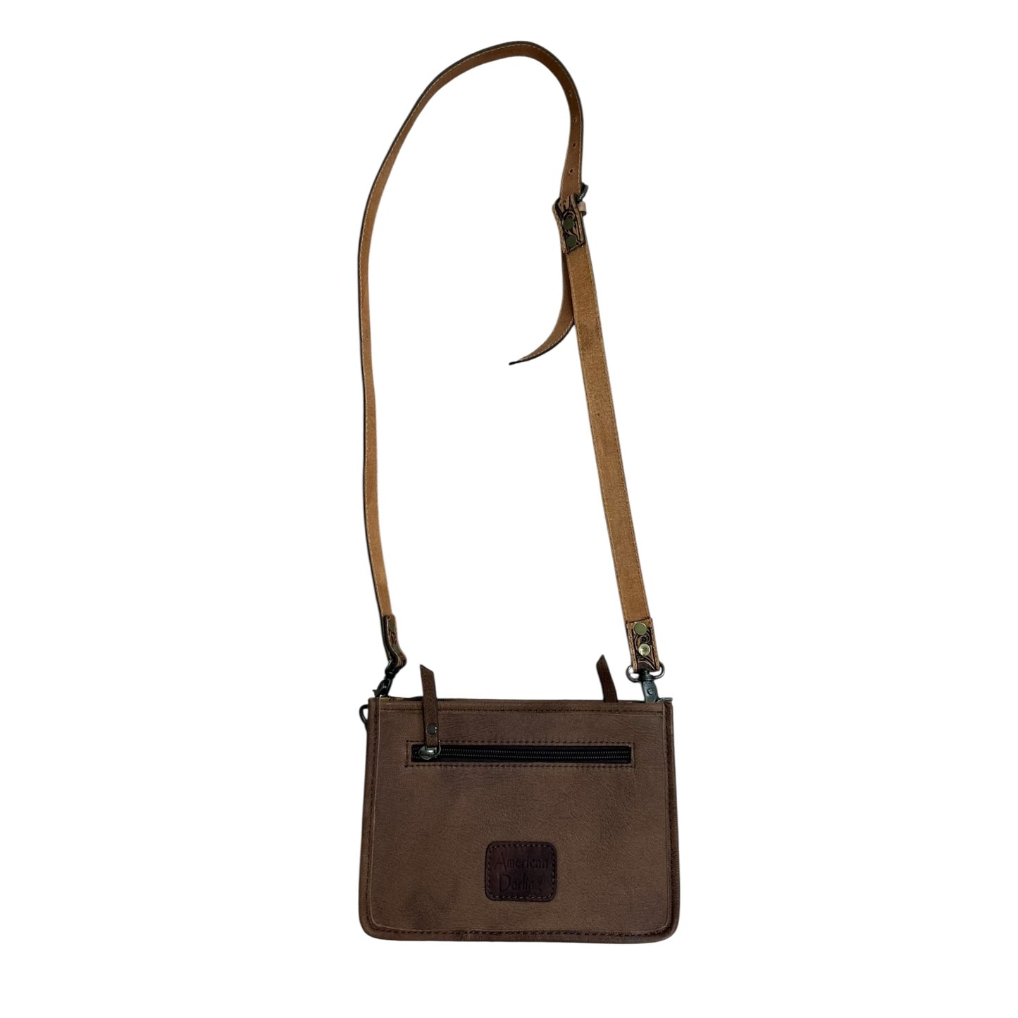 Tooled Buckstitch Cowhide Purse