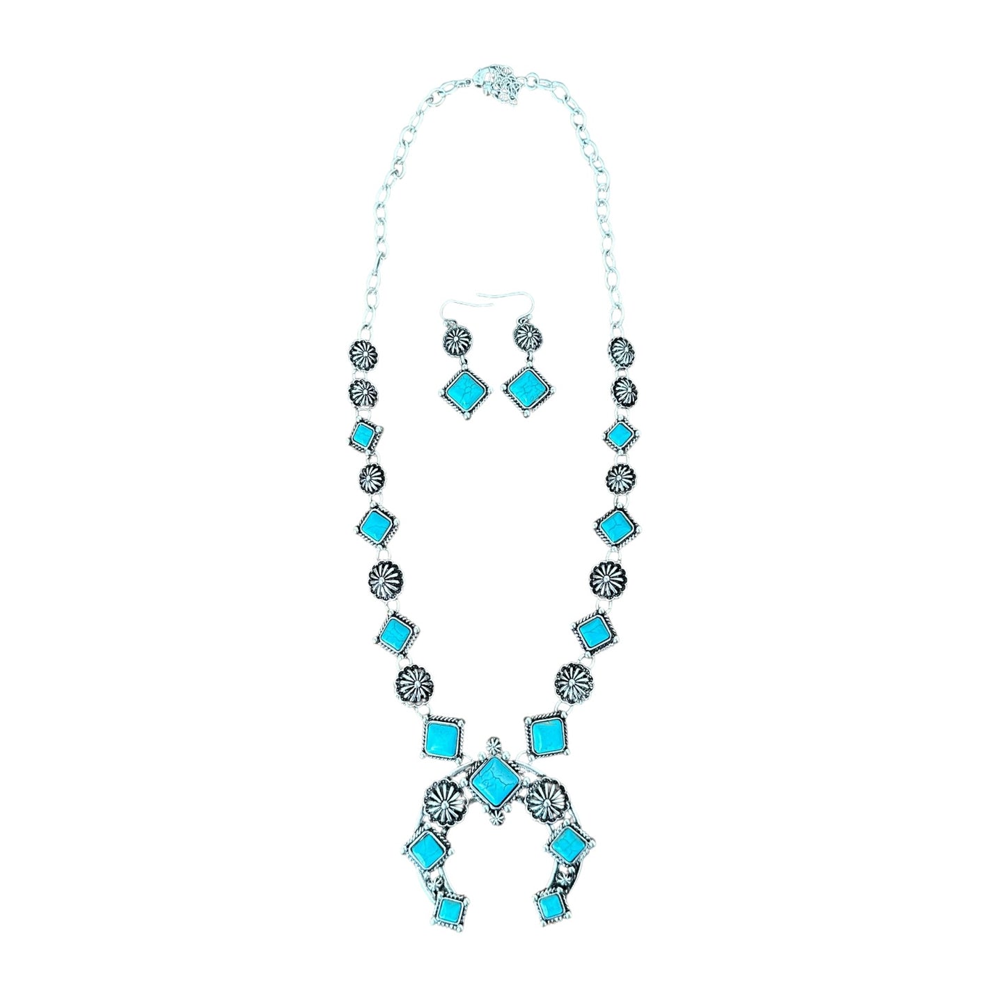 Turquoise Squash Necklace Set