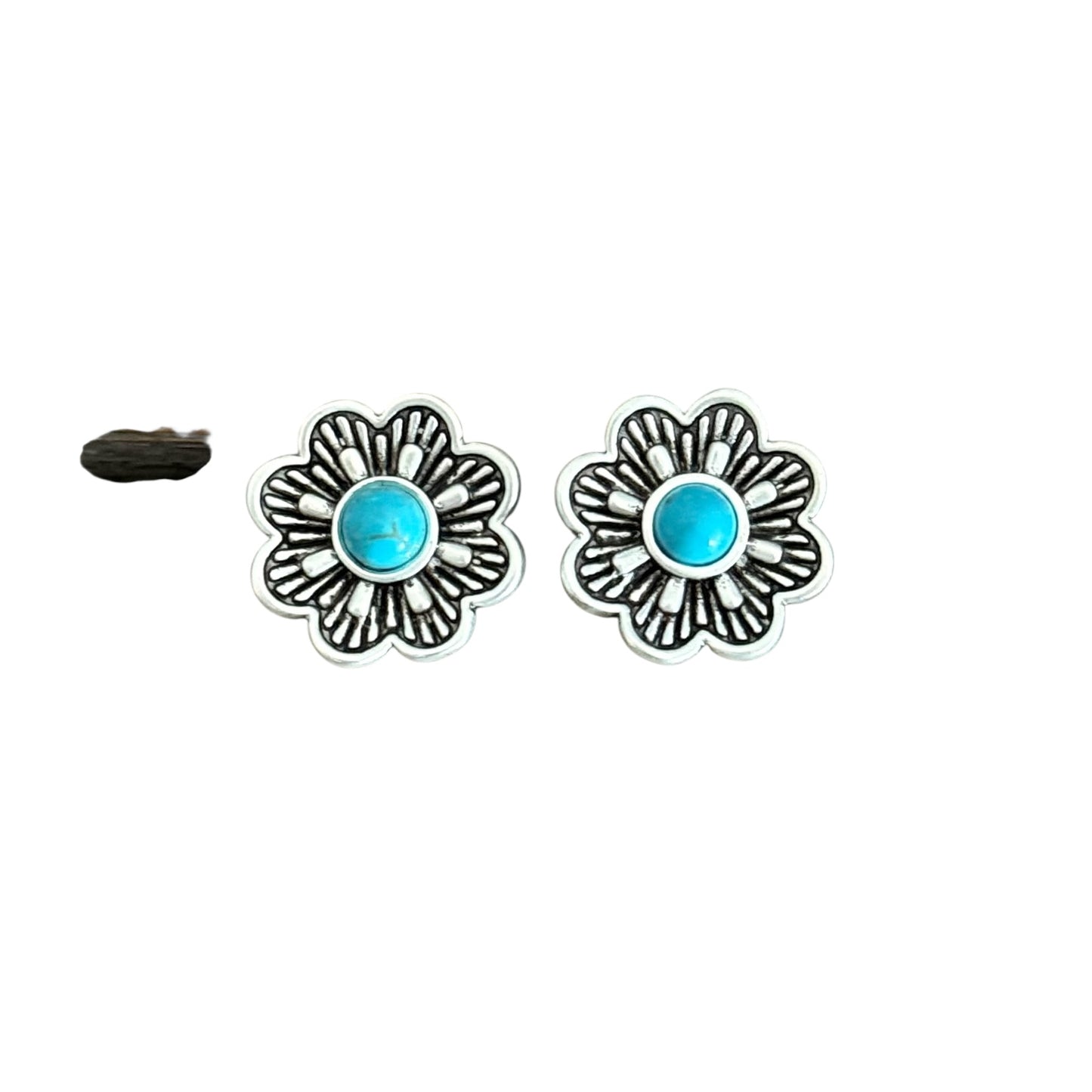 Turquoise Concho Earrings