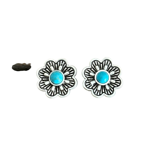 Turquoise Concho Earrings
