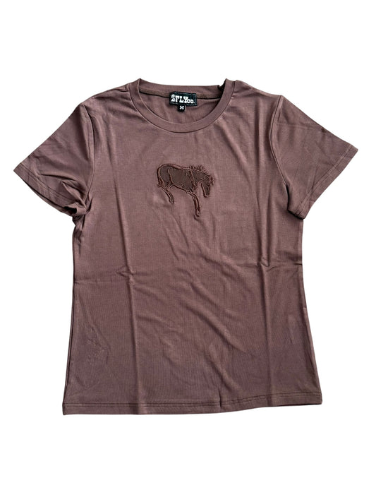 Chocolate Bucking Horse T-Shirt