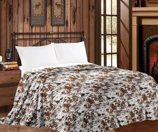 Horse Print Throw Blanket (two sizes)
