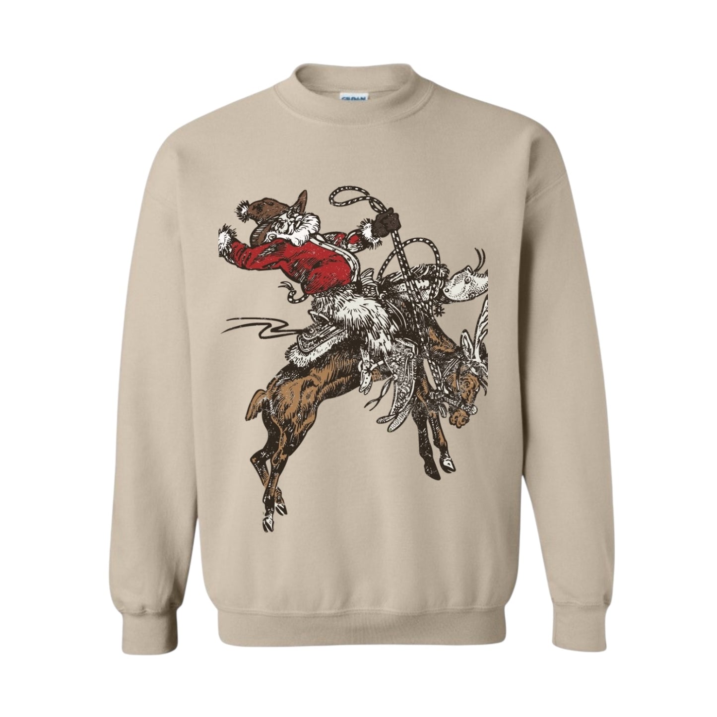 Buckin Reindeer Christmas Crewneck • PRE ORDER •