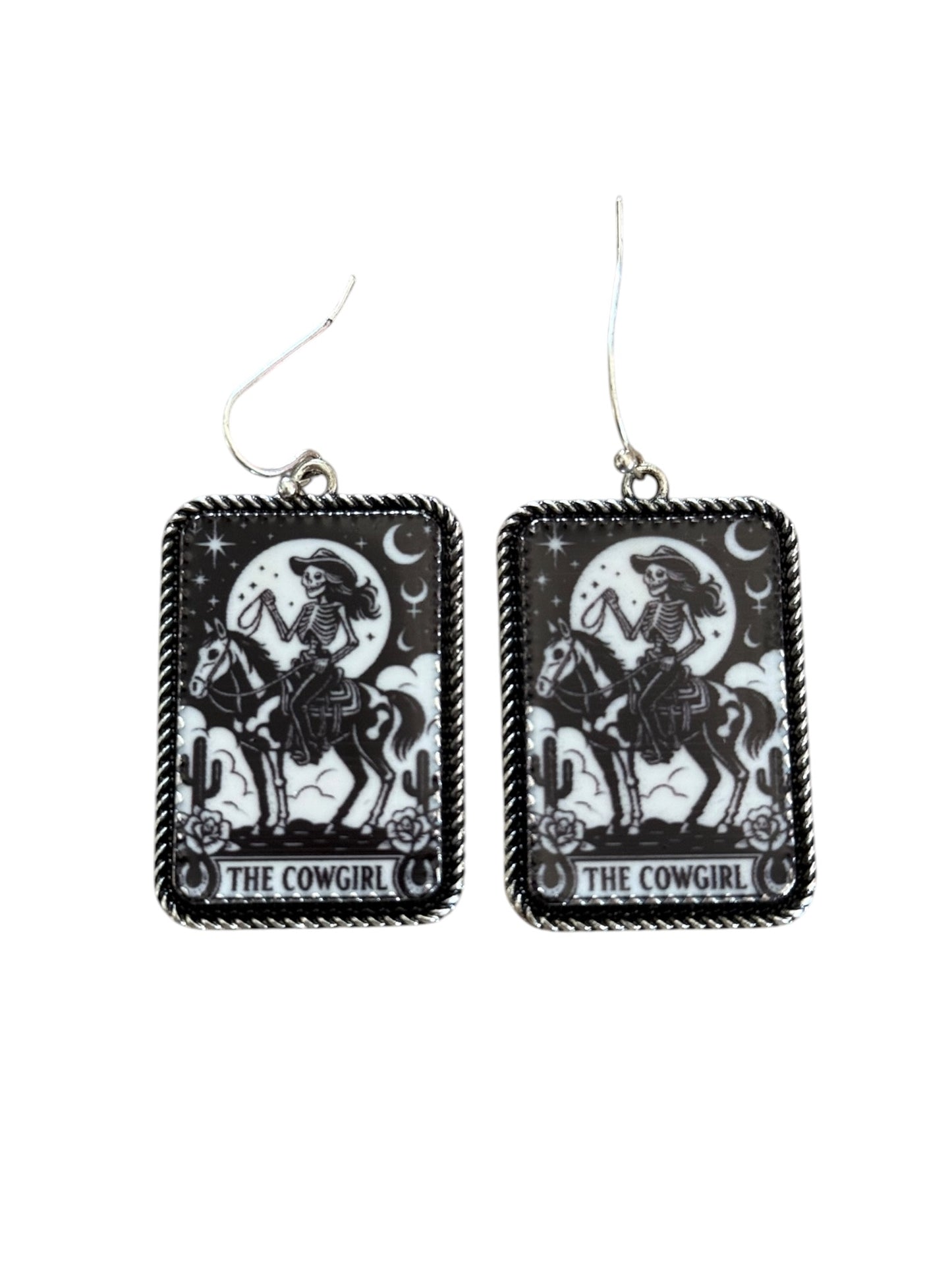 Cowgirl Skeleton Earrings