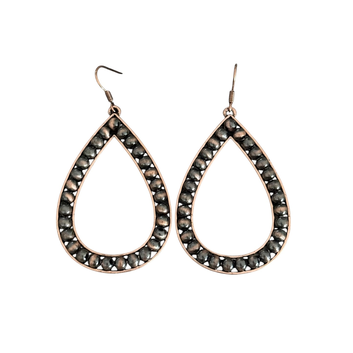 Copper Teardrop Navajo Pearl Earrings