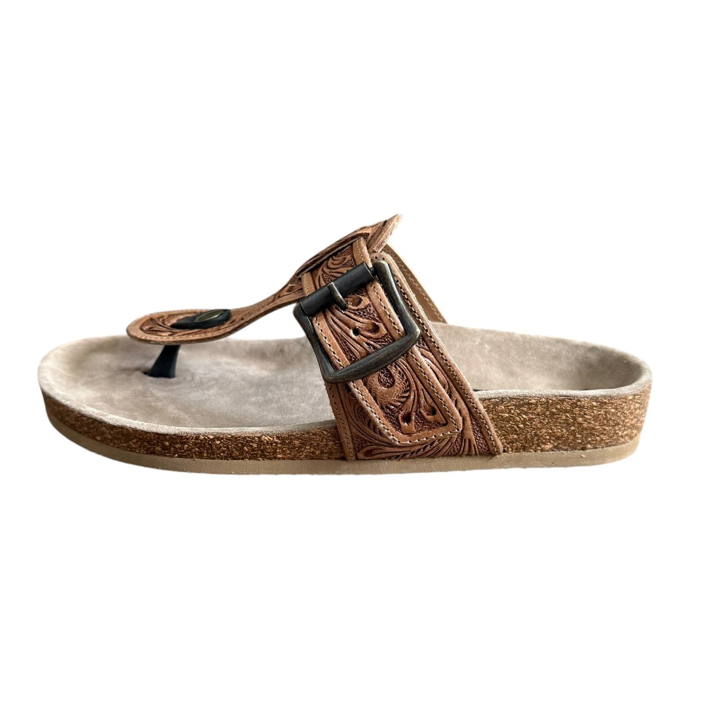 Tooled Thong Sandals