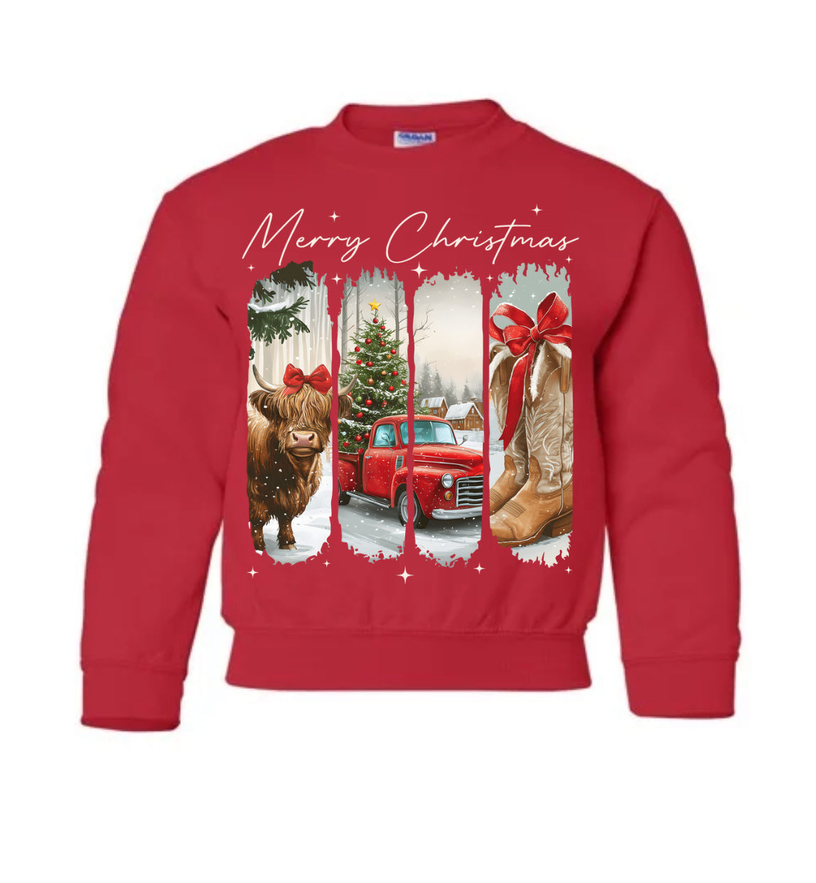 YOUTH/TODDLER Western Christmas Crewnecks (12 designs, 3 colour options) •PRE ORDER•