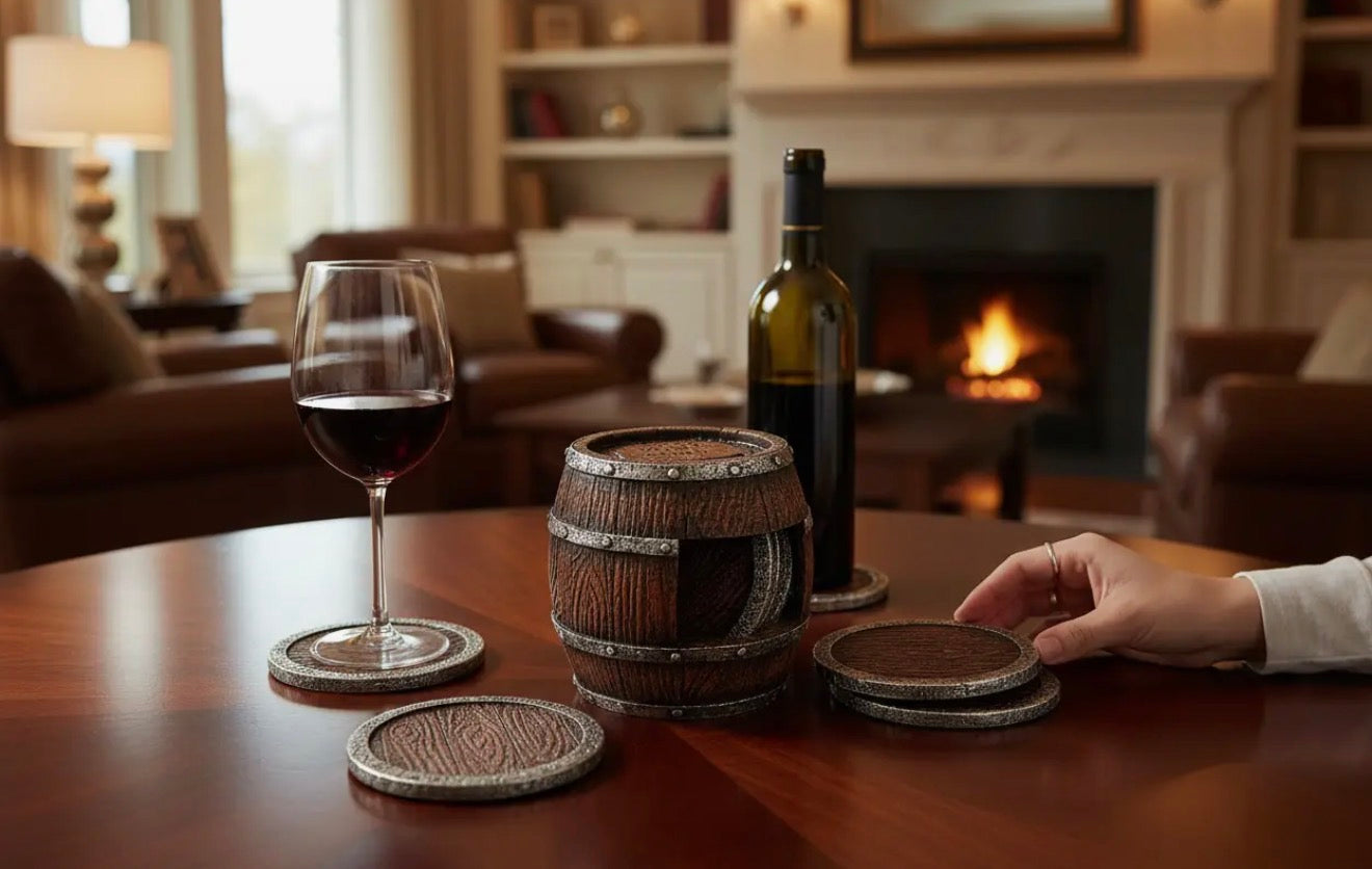 Wine Barrel Coasters