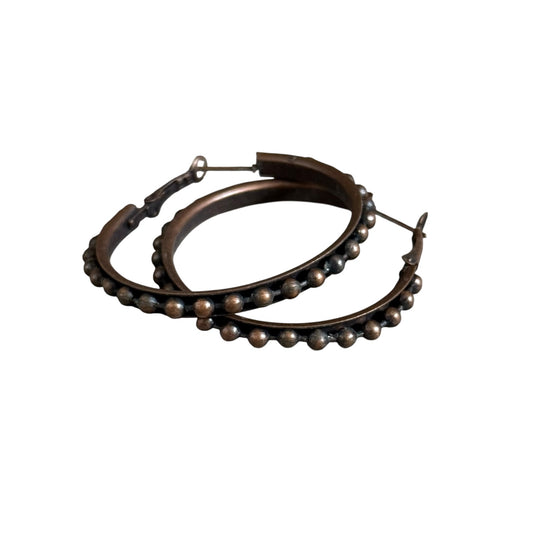 Copper Dot Hoop Earrings