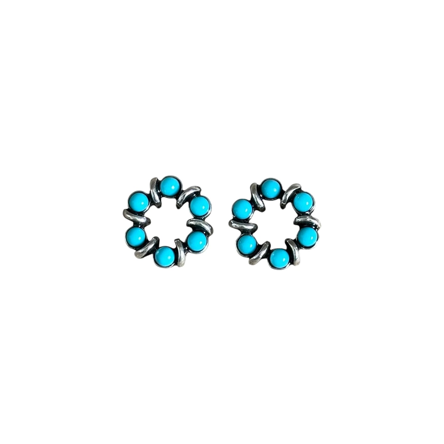 Turquoise Circle Earrings