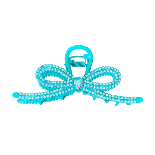 Turquoise Bow Claw Clip