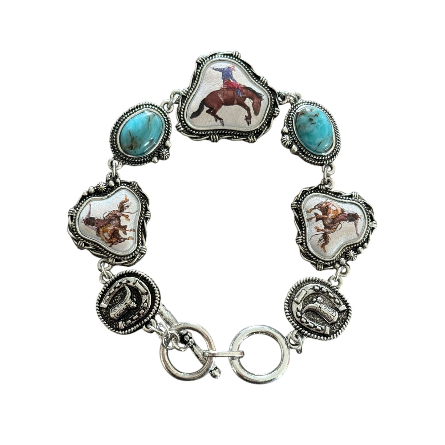 Cowboys & Turquoise Toggle Bracelet