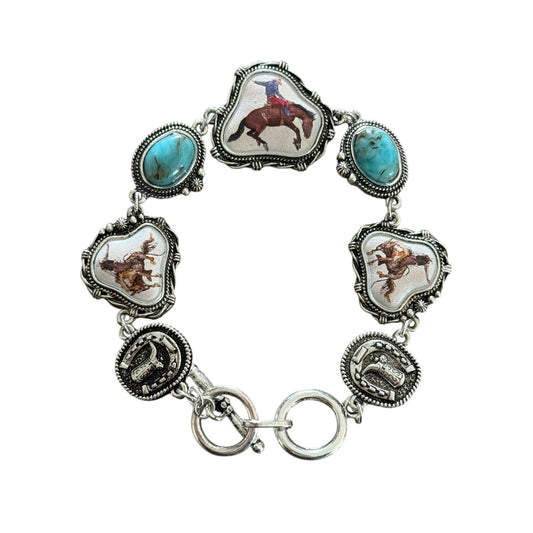 Cowboys & Turquoise Toggle Bracelet
