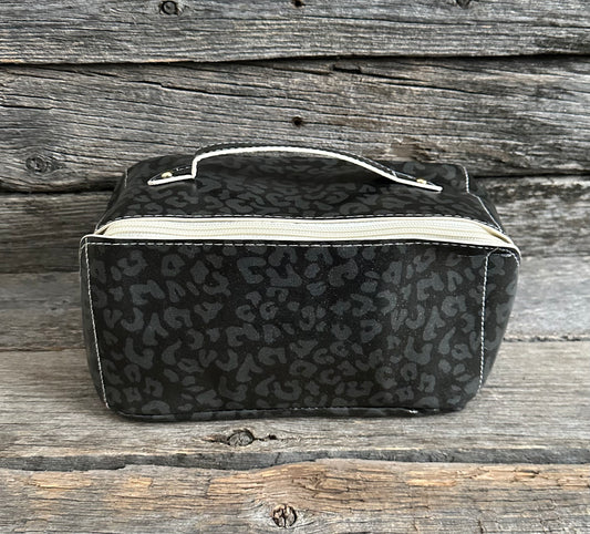Black Leopard Cosmetic Bag