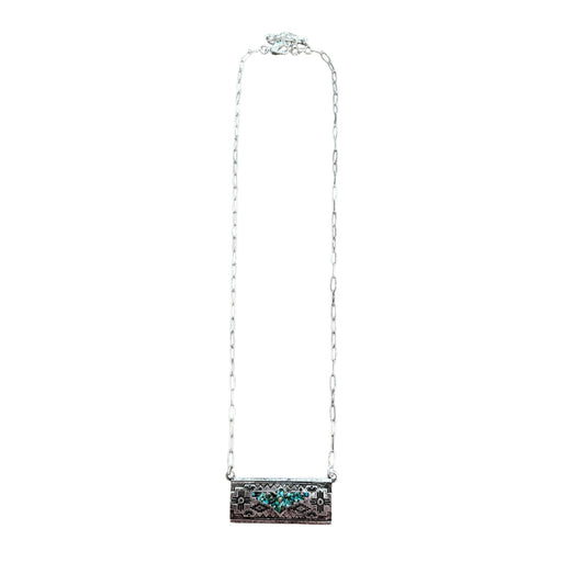 Thunderbird Turquoise Chip Bar Necklace