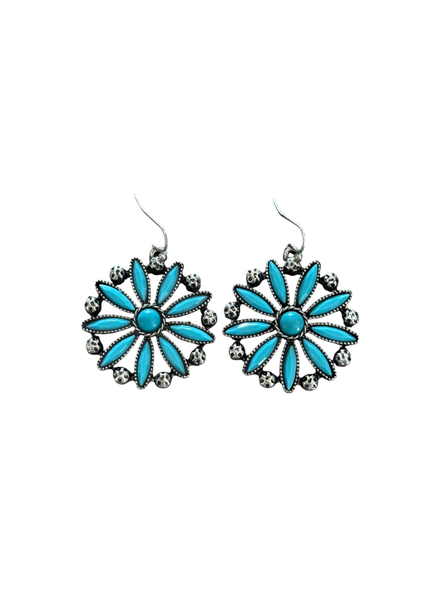 Turquoise Flower Earrings