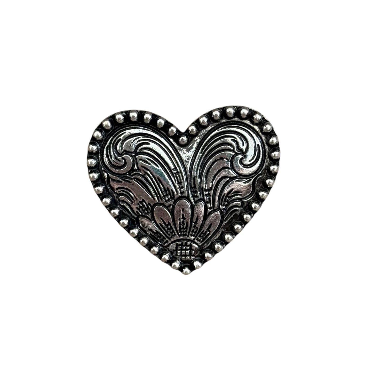 Tooled Heart Cuff Ring