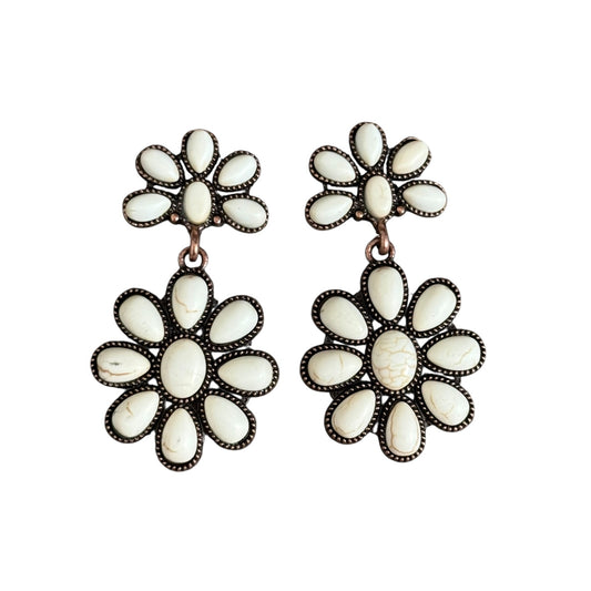 Copper Natural Cluster Earrings