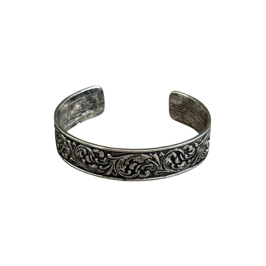 Silver Scrolled Cuff Bracelet