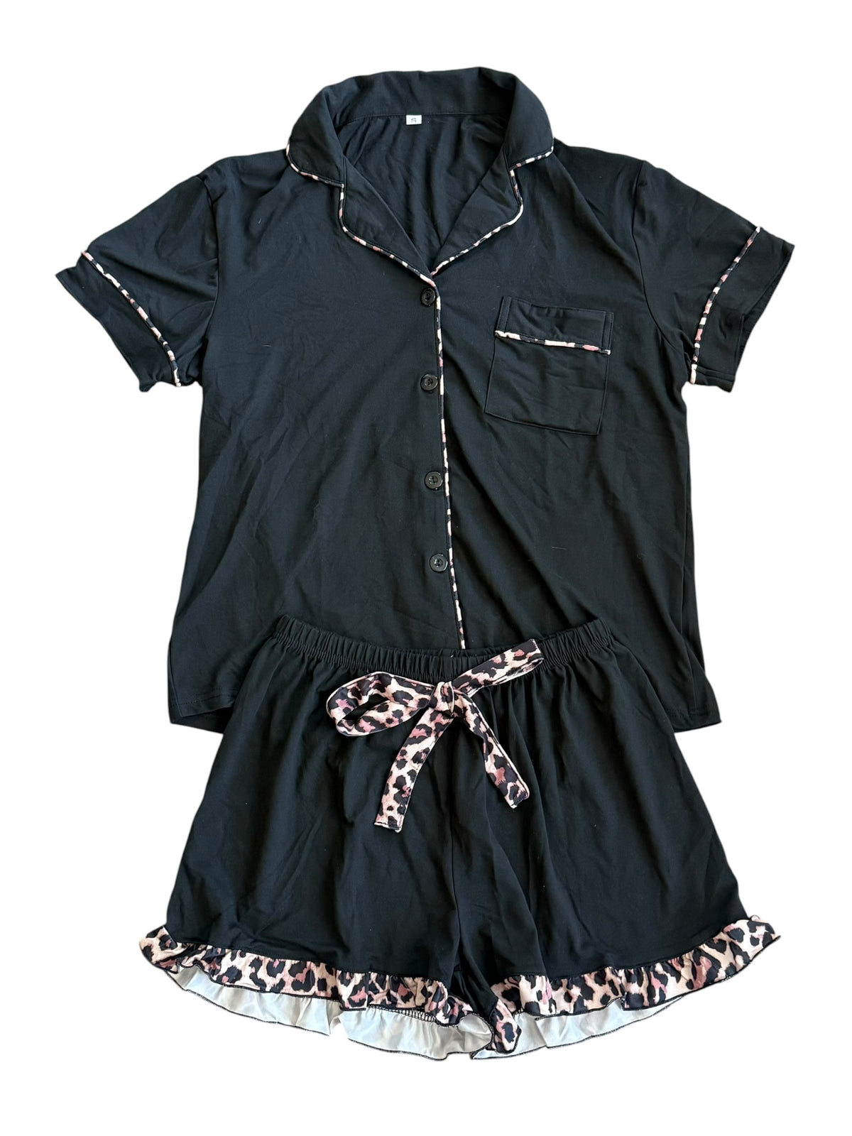 Black Cheetah PJ Set