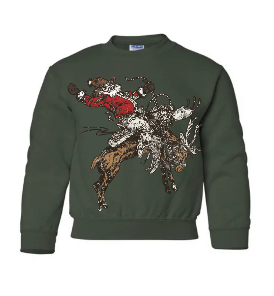YOUTH/TODDLER Western Christmas Crewnecks (12 designs, 3 colour options) •PRE ORDER•