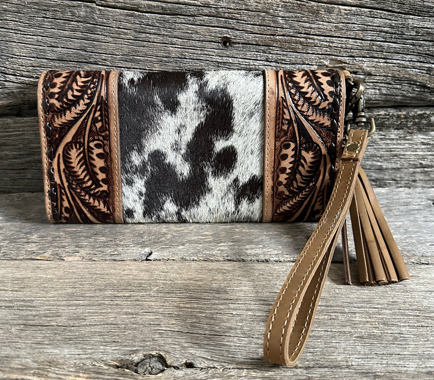Tooled Cowhide Wallet (two options available)
