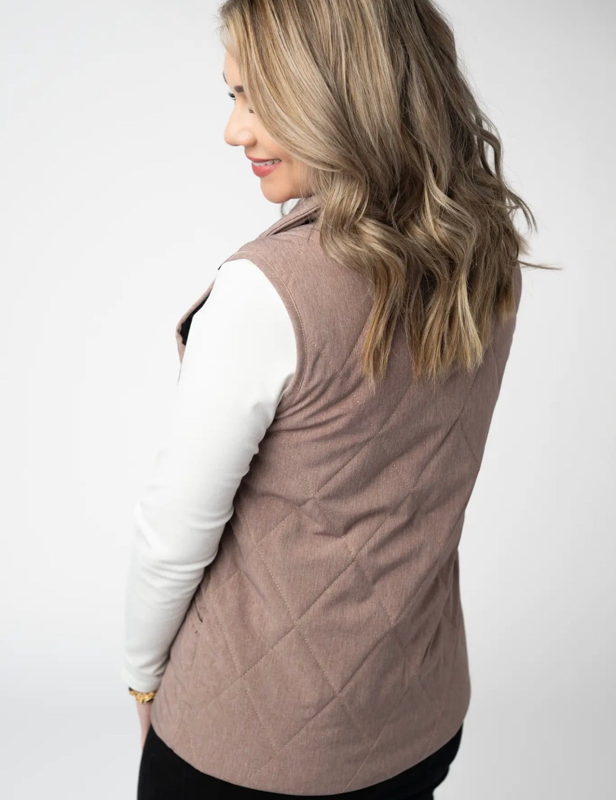 Chestnut Quilted Remy Vest