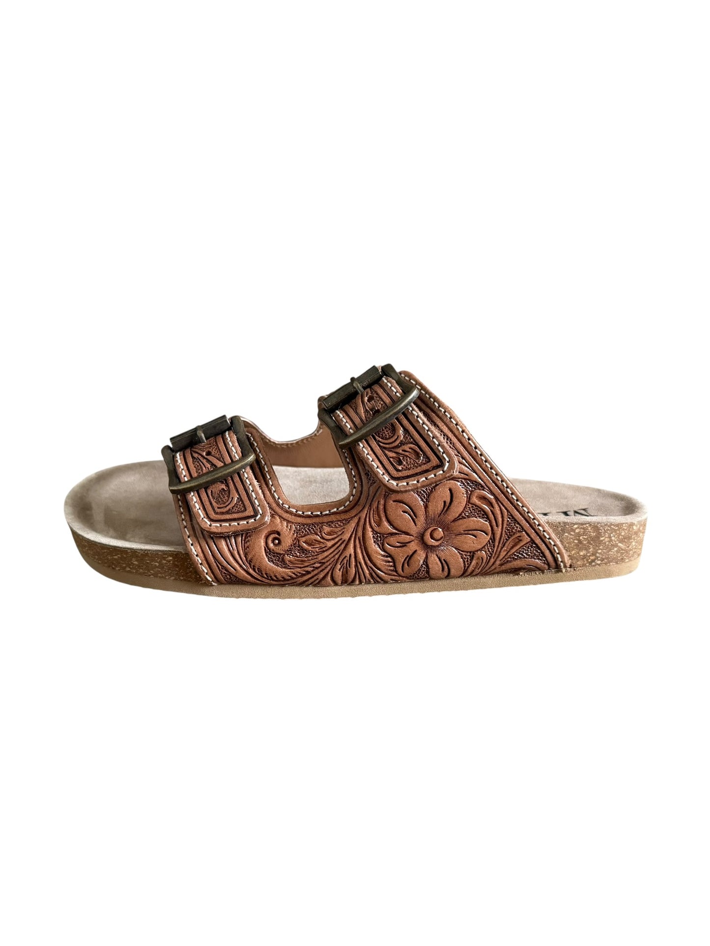 Tooled Floral Sandals