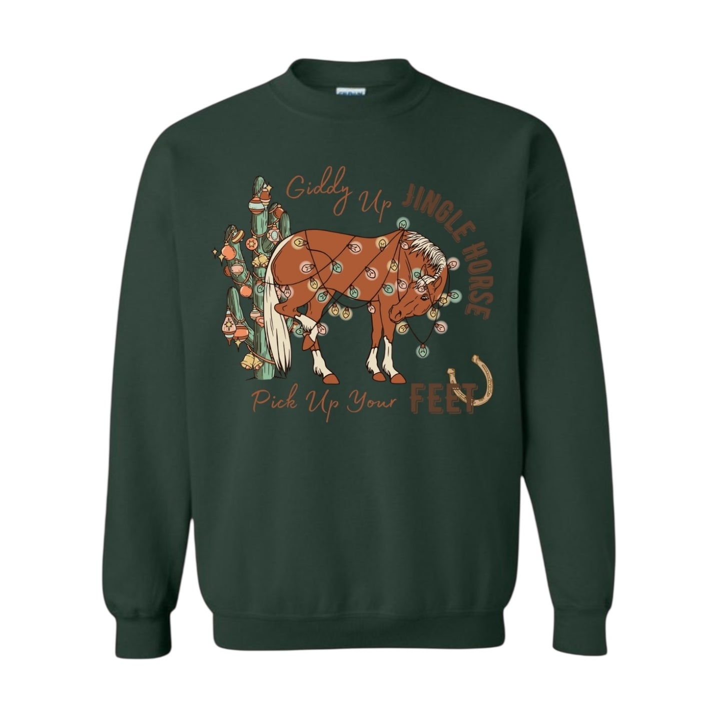 Giddy Up Jingle Horse Christmas Crewneck • PRE ORDER •