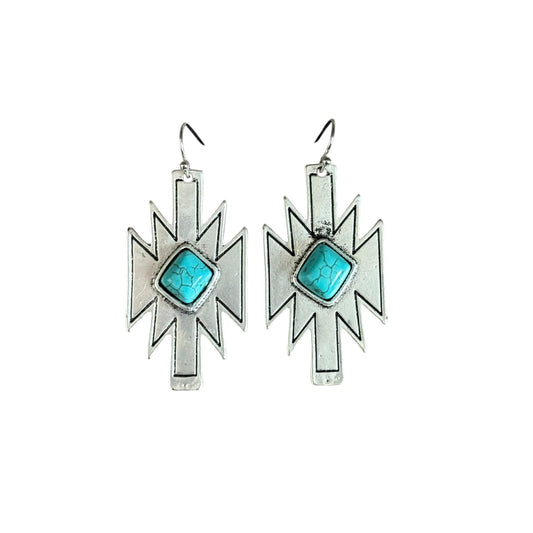 Turquoise Aztec Earrings