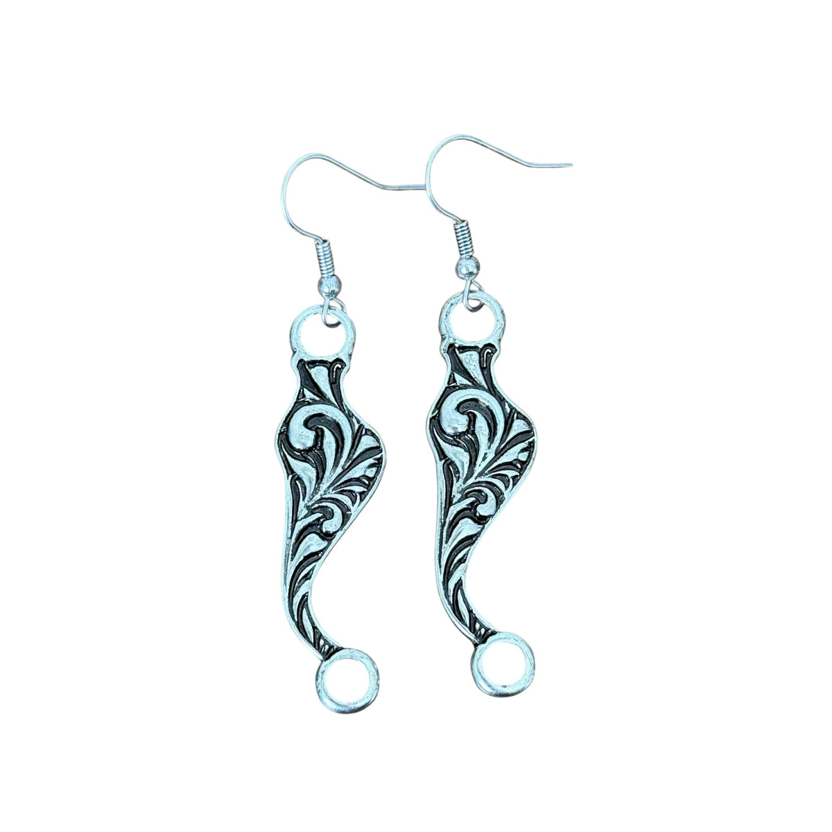 Silver Shank Bit Earrings