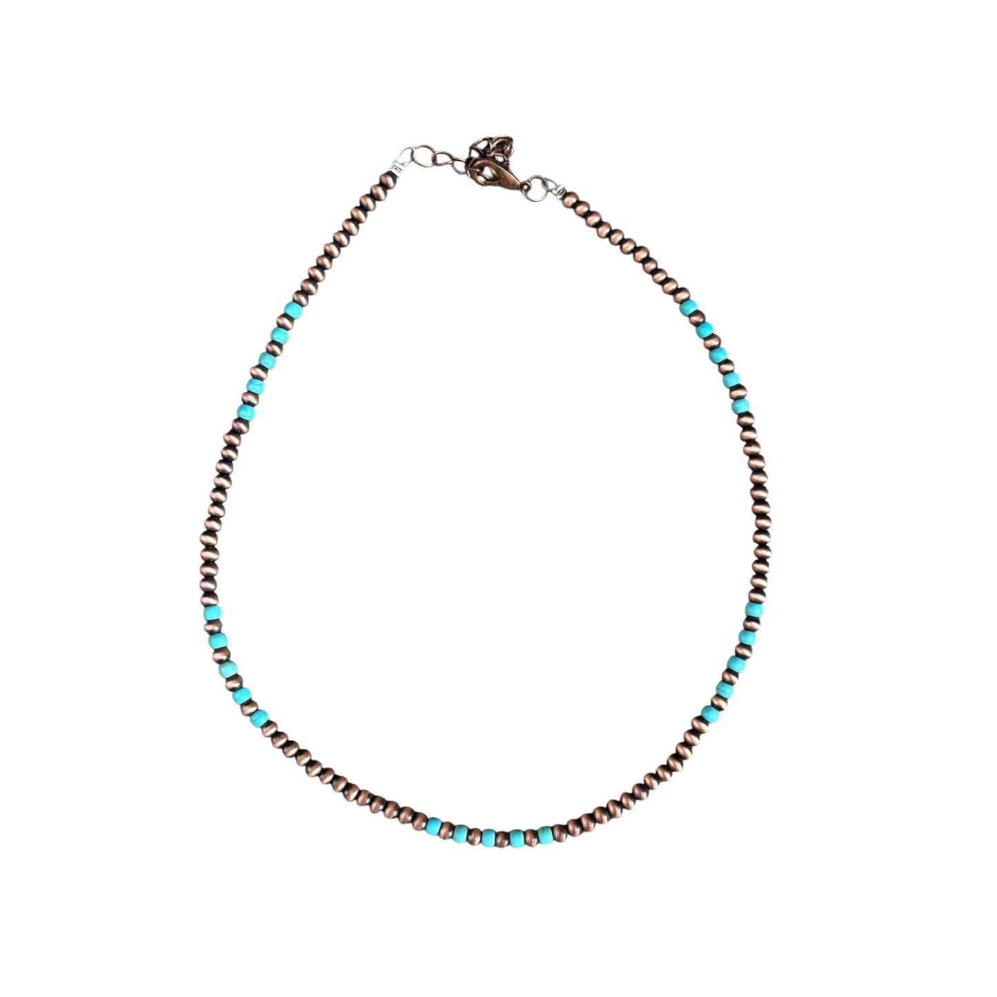 Copper & Turquoise Navajo Pearl Necklace