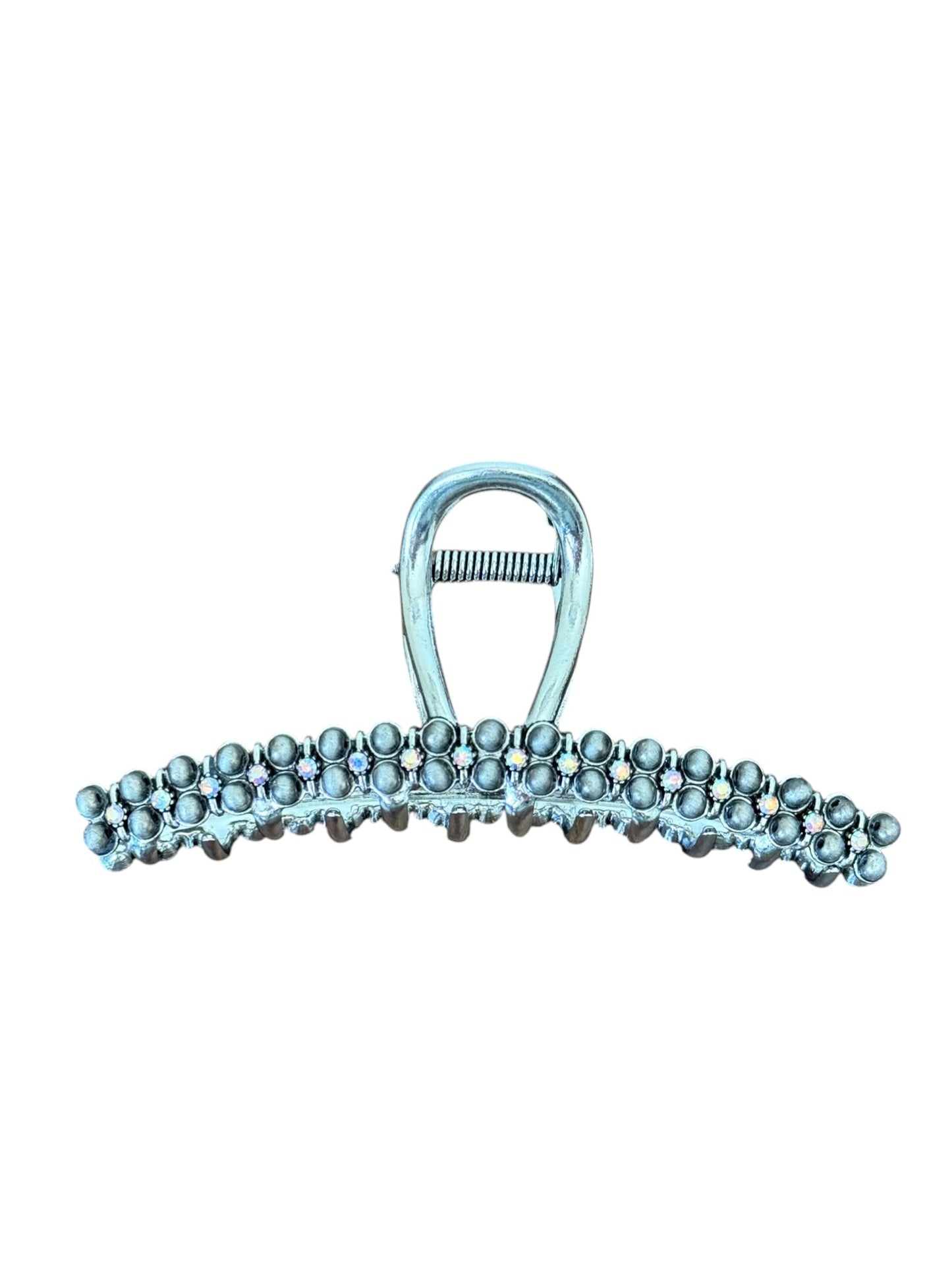 Gunmetal Navajo Pearl Bar Claw Clip