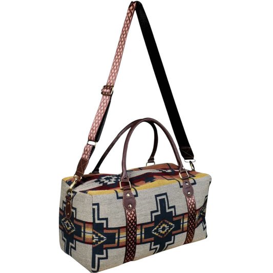 Grey Aztec Travel Bag