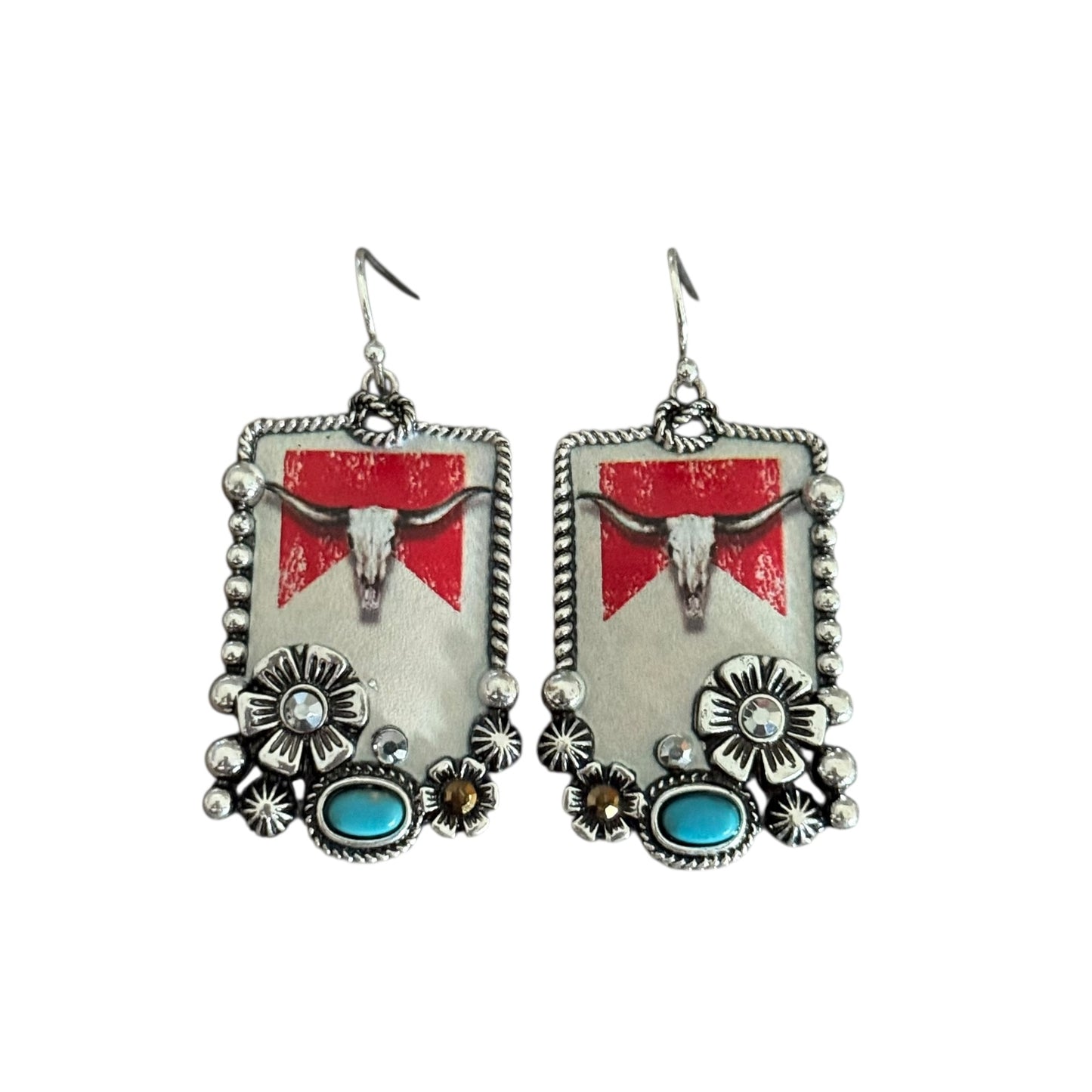 Steer Turquoise Earrings