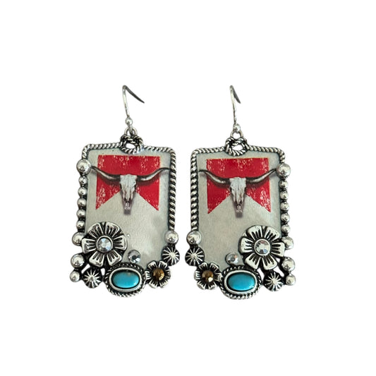 Steer Turquoise Earrings