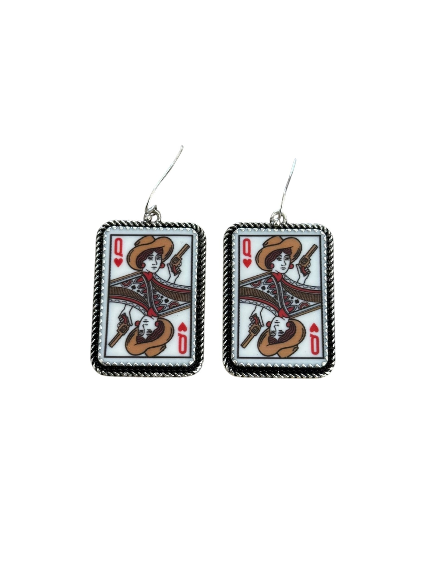 Cowgirl Queen of Hearts Earrings