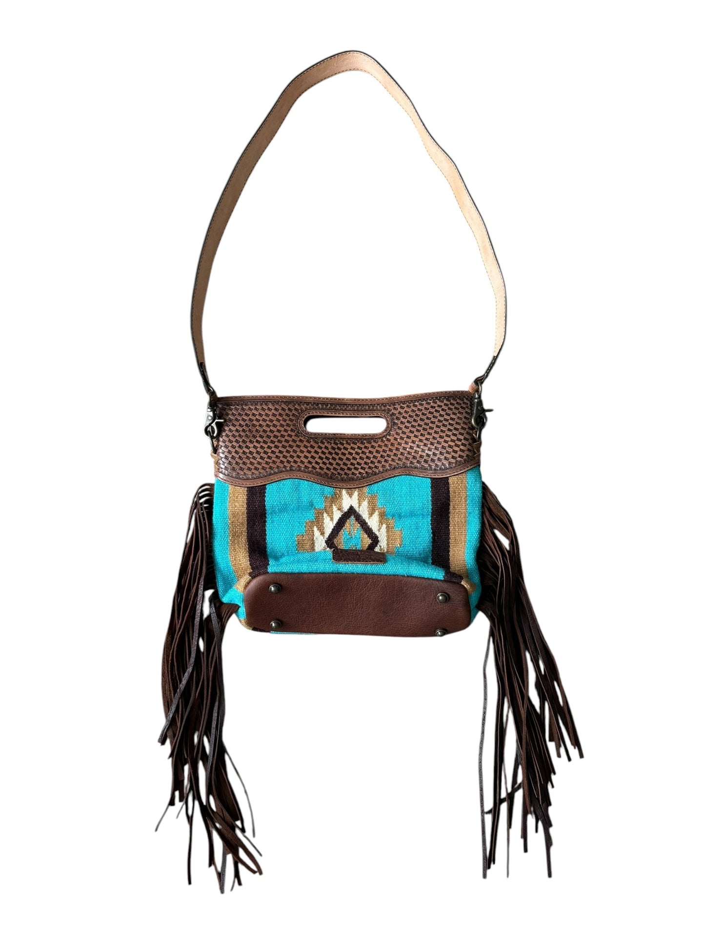 Turquoise & Brown Saddle Blanket Purse