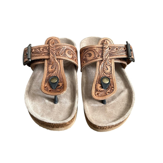 Tooled Thong Sandals