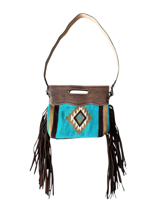 Turquoise & Brown Saddle Blanket Purse