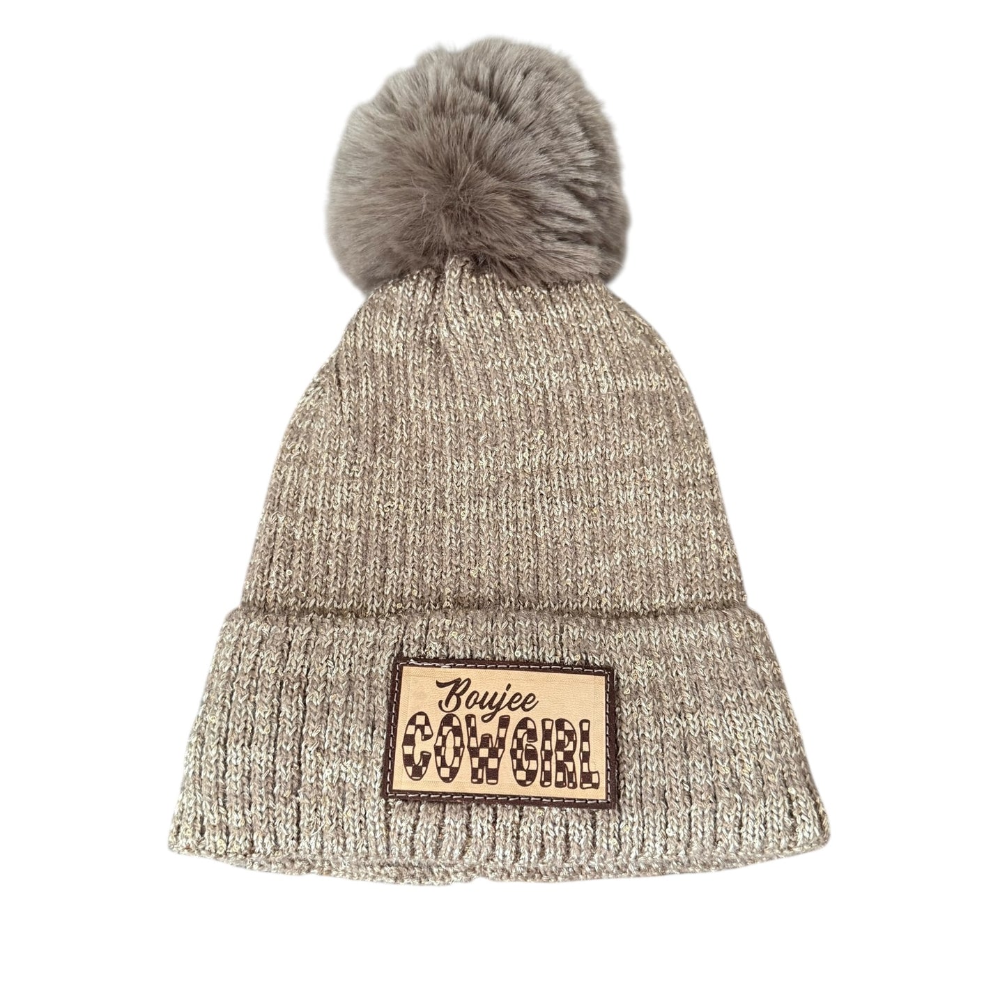 Brown Sparkle Boujee Cowgirl Toque